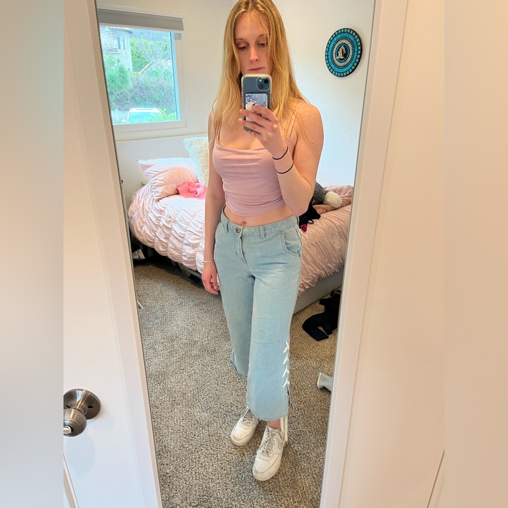 Folded & Hung blue Jean pants